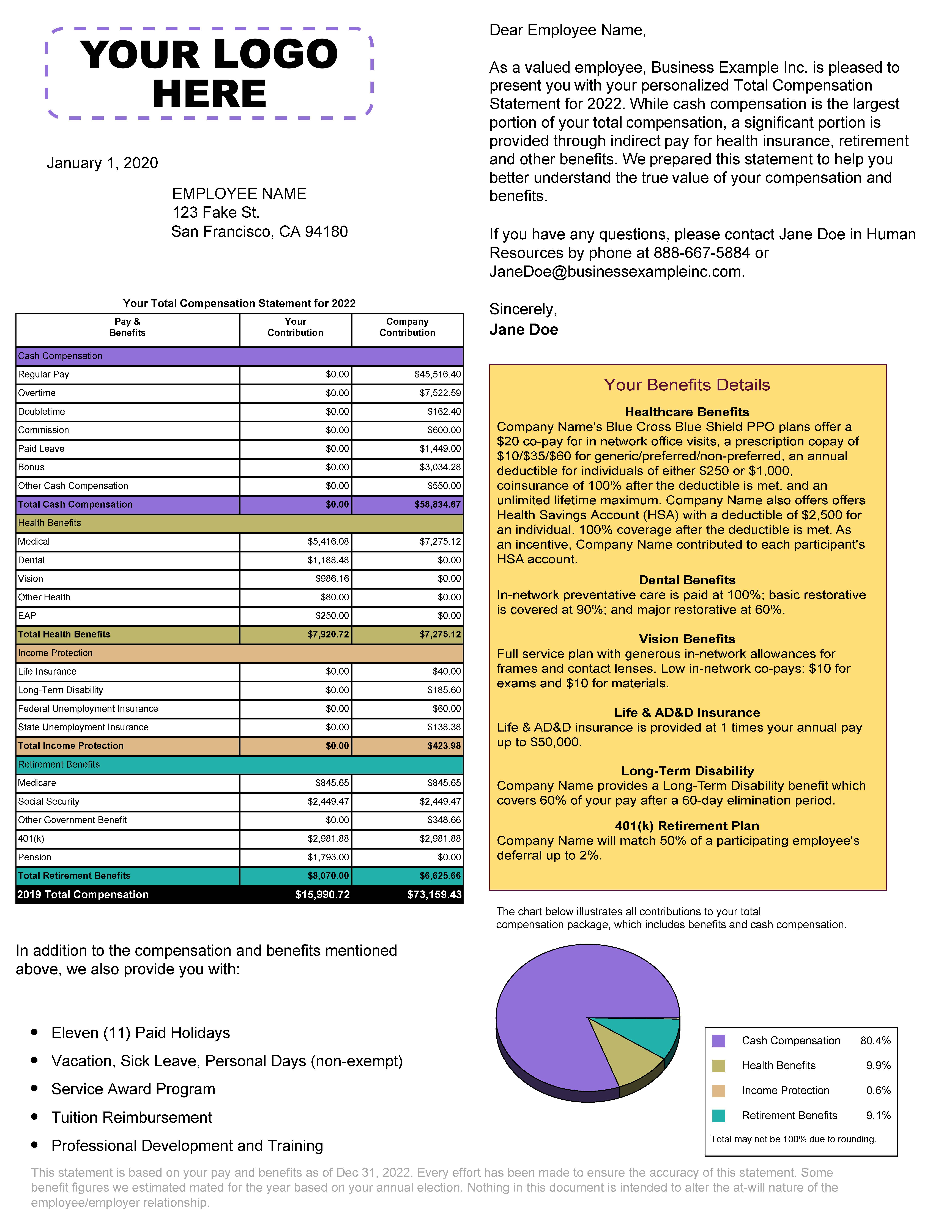 Total Compensation Statement Design 5