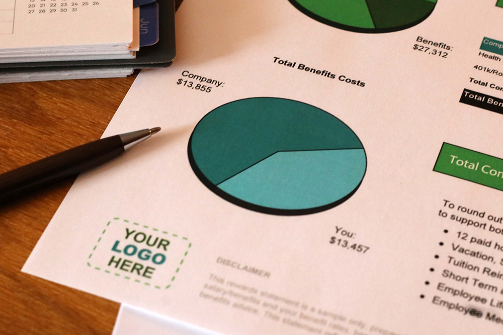 a pie chart showing employer cost on a total compensation statement